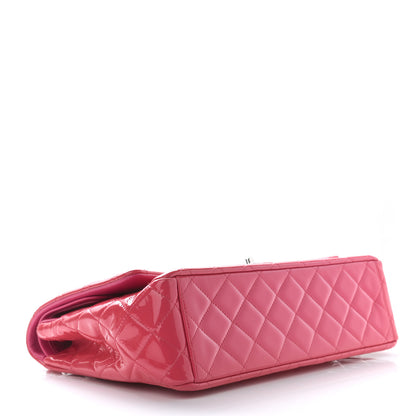 Chanel Patent Calfskin Quilted Maxi Double Flap Fuchsia 3 of 9