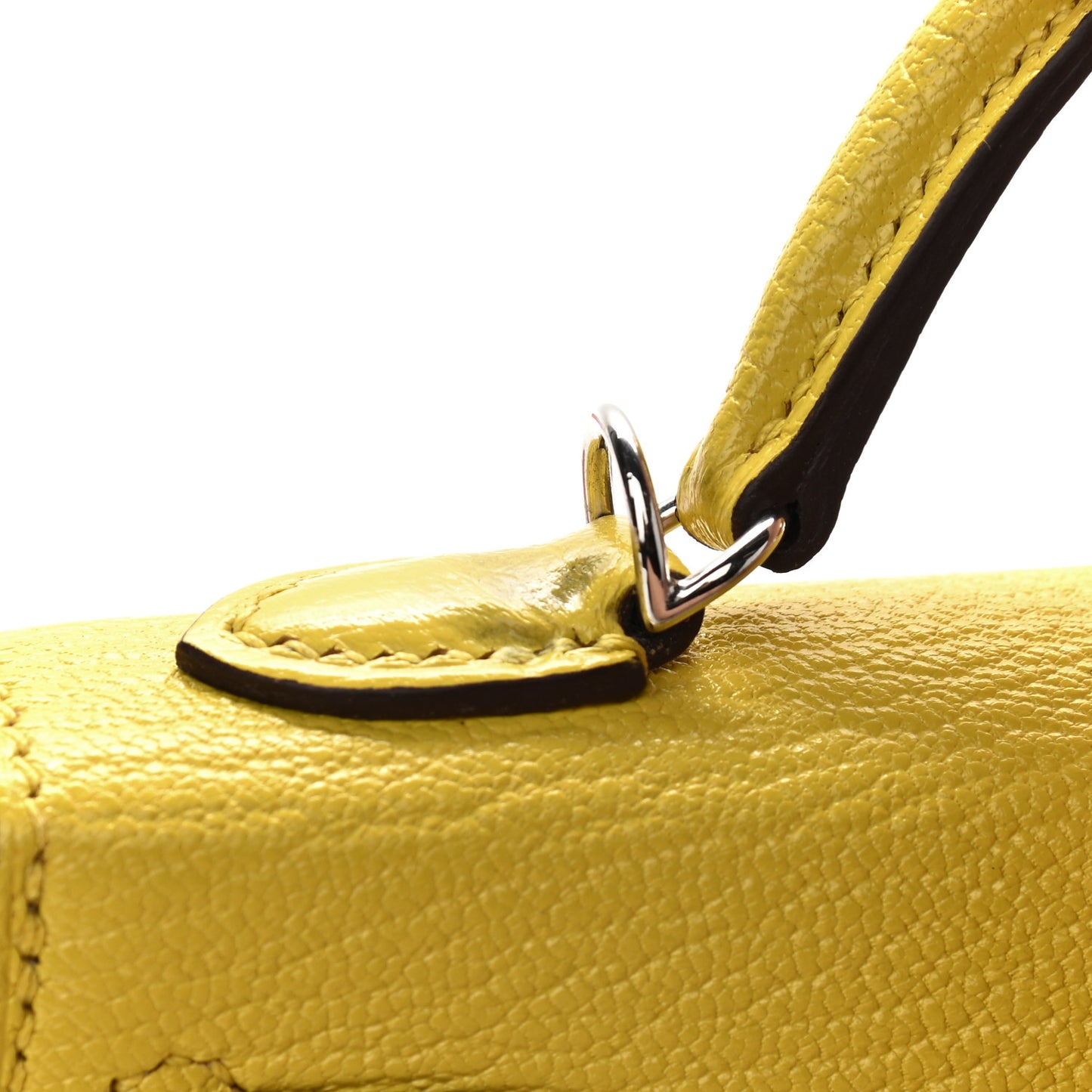 Chevre Mysore Verso Mini Kelly Sellier 20 Jaune De Naples Gold