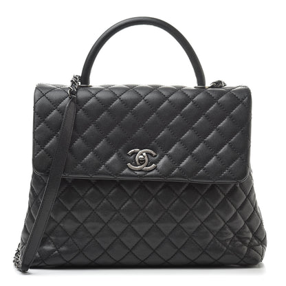 Chanel Caviar Quilted Large Coco Handle Flap Black 1 of 11