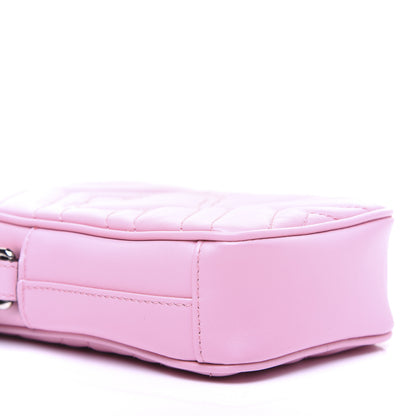 Gucci Calfskin Matelasse Mini GG Marmont Crossbody Bag Wild Rose 5 of 13