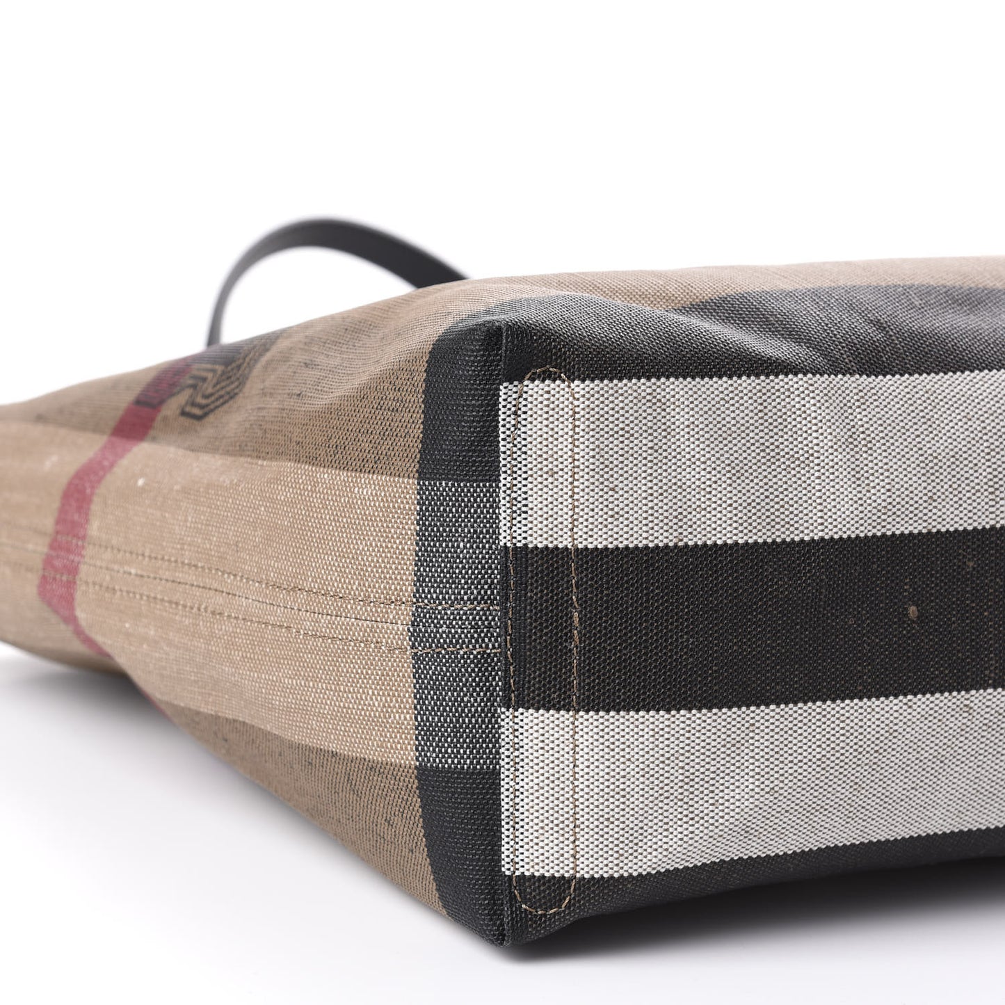Coated Canvas Mega Check Medium Doodle Tote Black