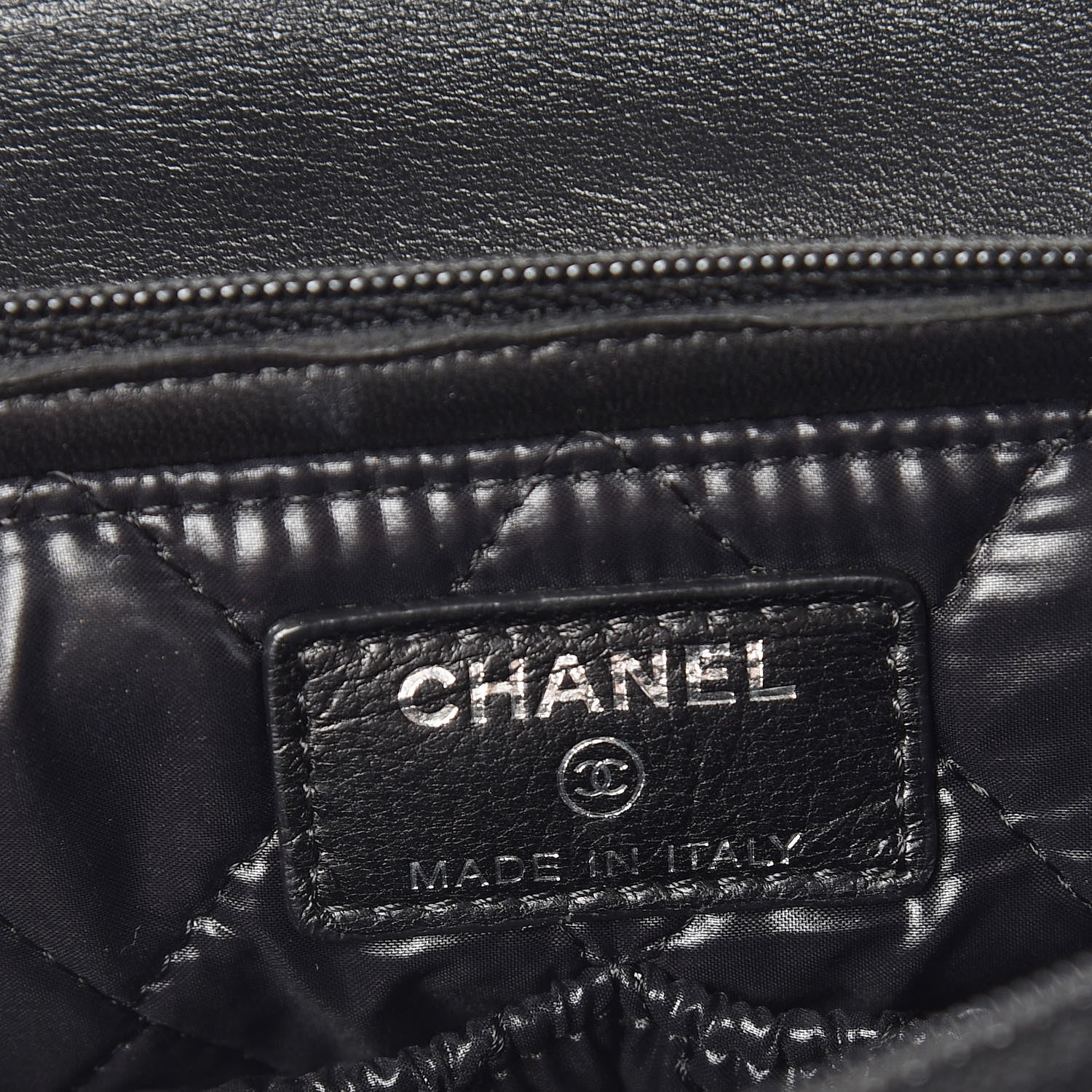 Chanel Lambskin Quilted Flap Cosmetic Case Black 7 of 8