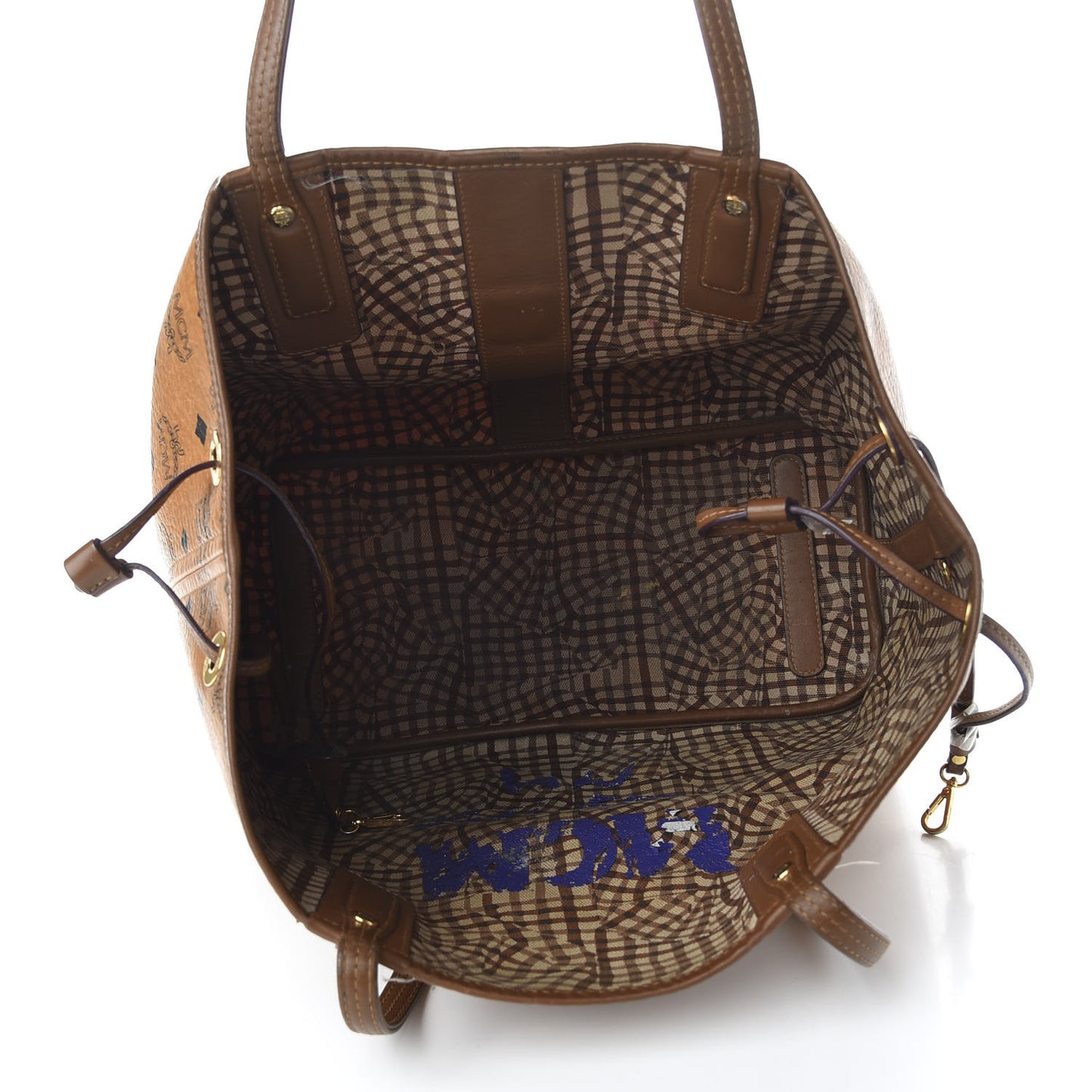 Visetos Medium Liz Reversible Shopper Tote Cognac