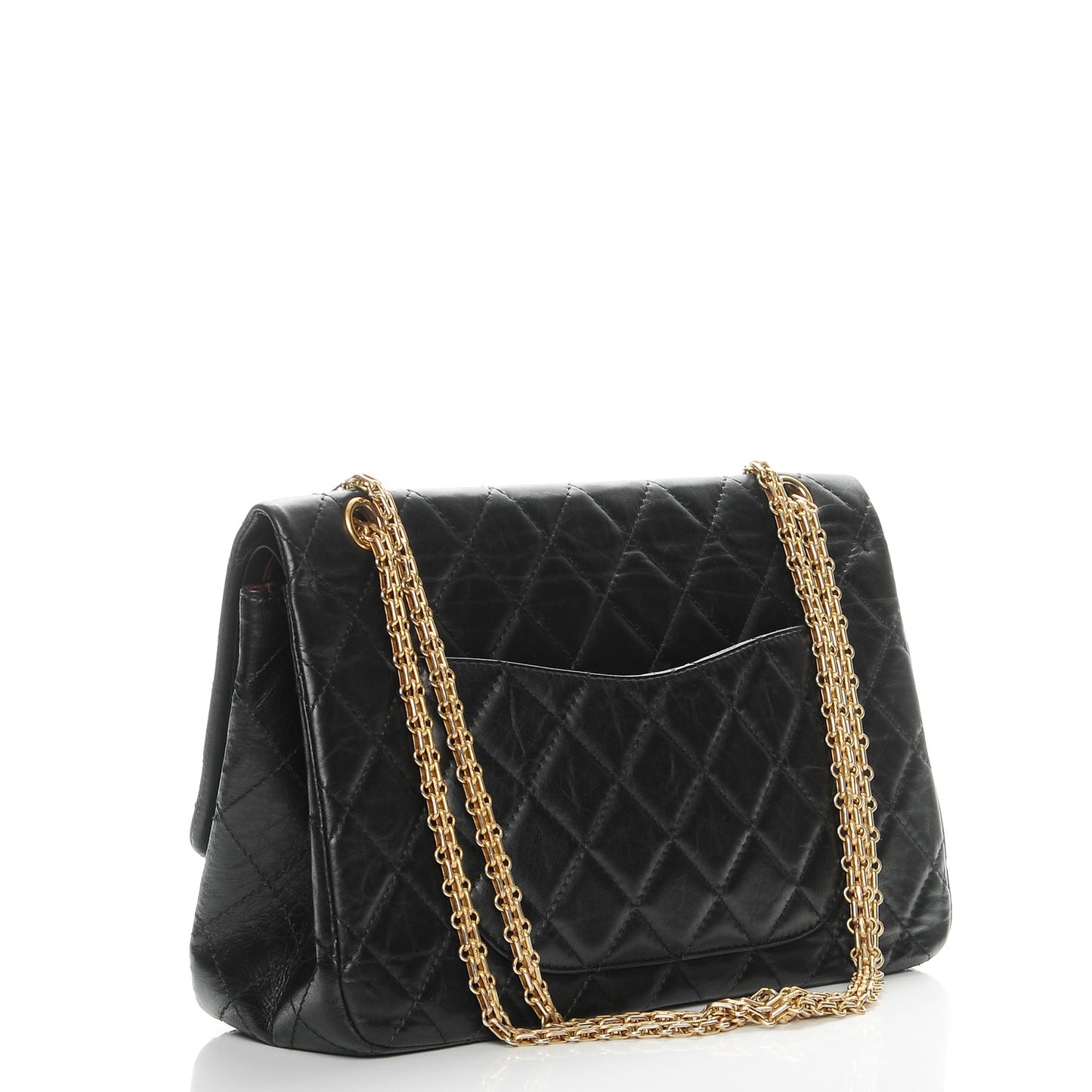 Aged Calfskin Quilted 2.55 Reissue 227 Flap Black