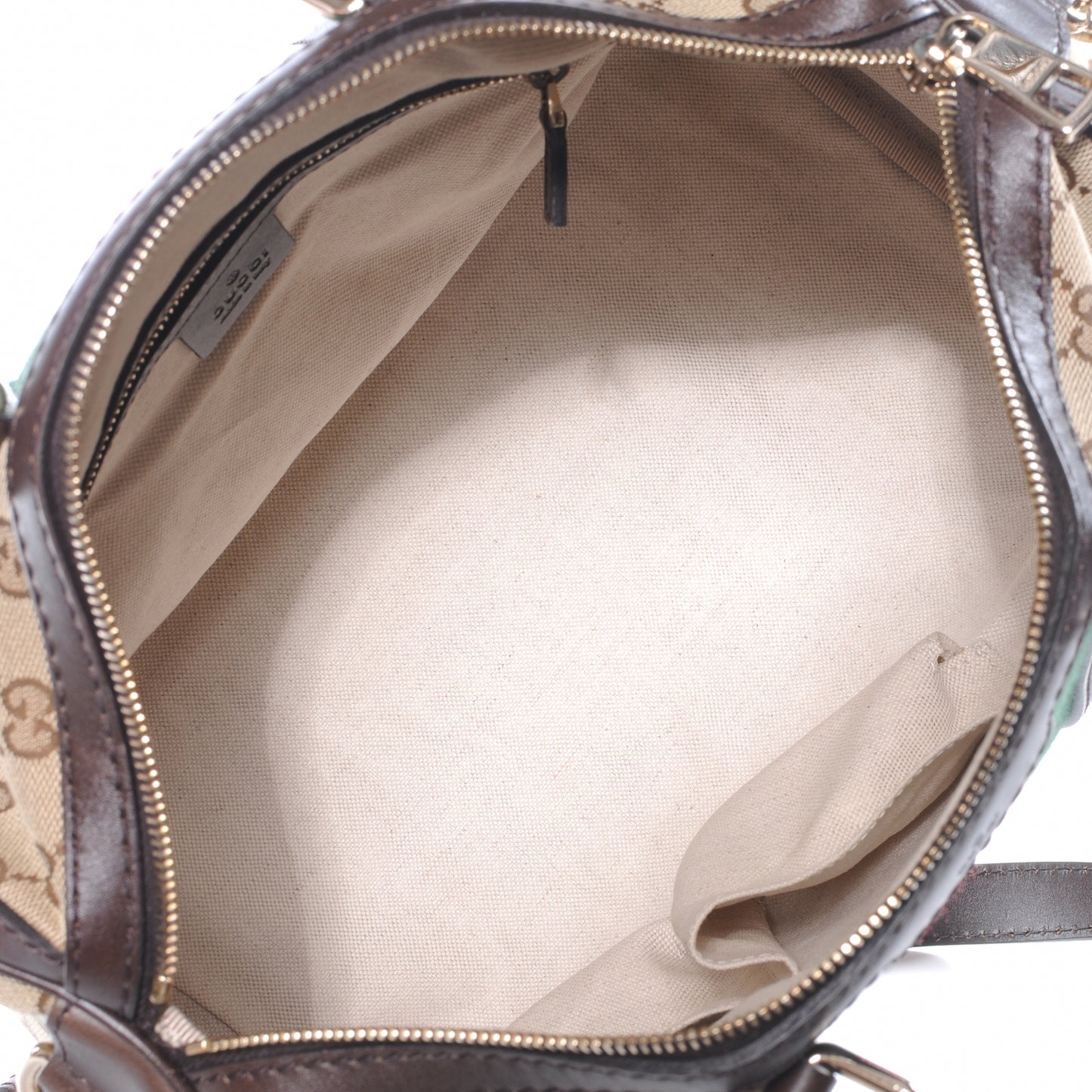 Monogram Selleria Calfskin Vintage Web Medium Boston Beige Ebony Cocoa