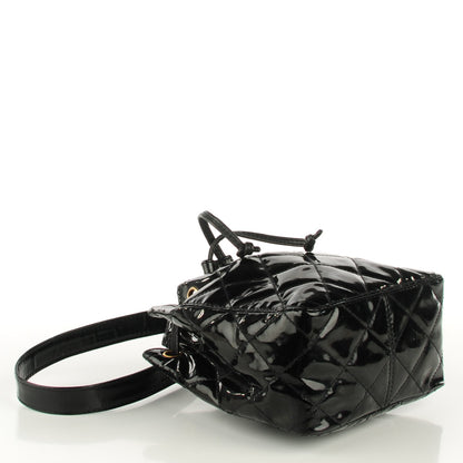 Chanel Patent Mini Drawstring Shoulder Bag Black 4 of 8