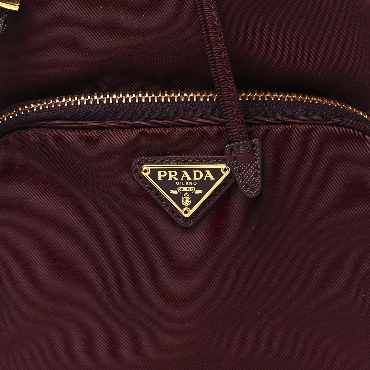 Re-Nylon Saffiano Duet Bucket Crossbody Bag Bordeaux