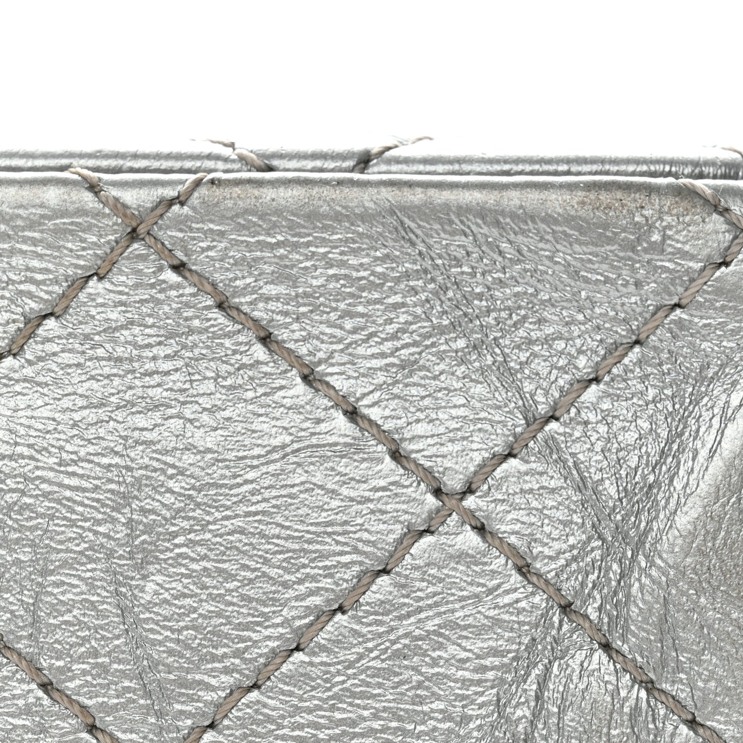 Metallic Aged Calfskin Quilted 2.55 Reissue 226 Flap Silver
