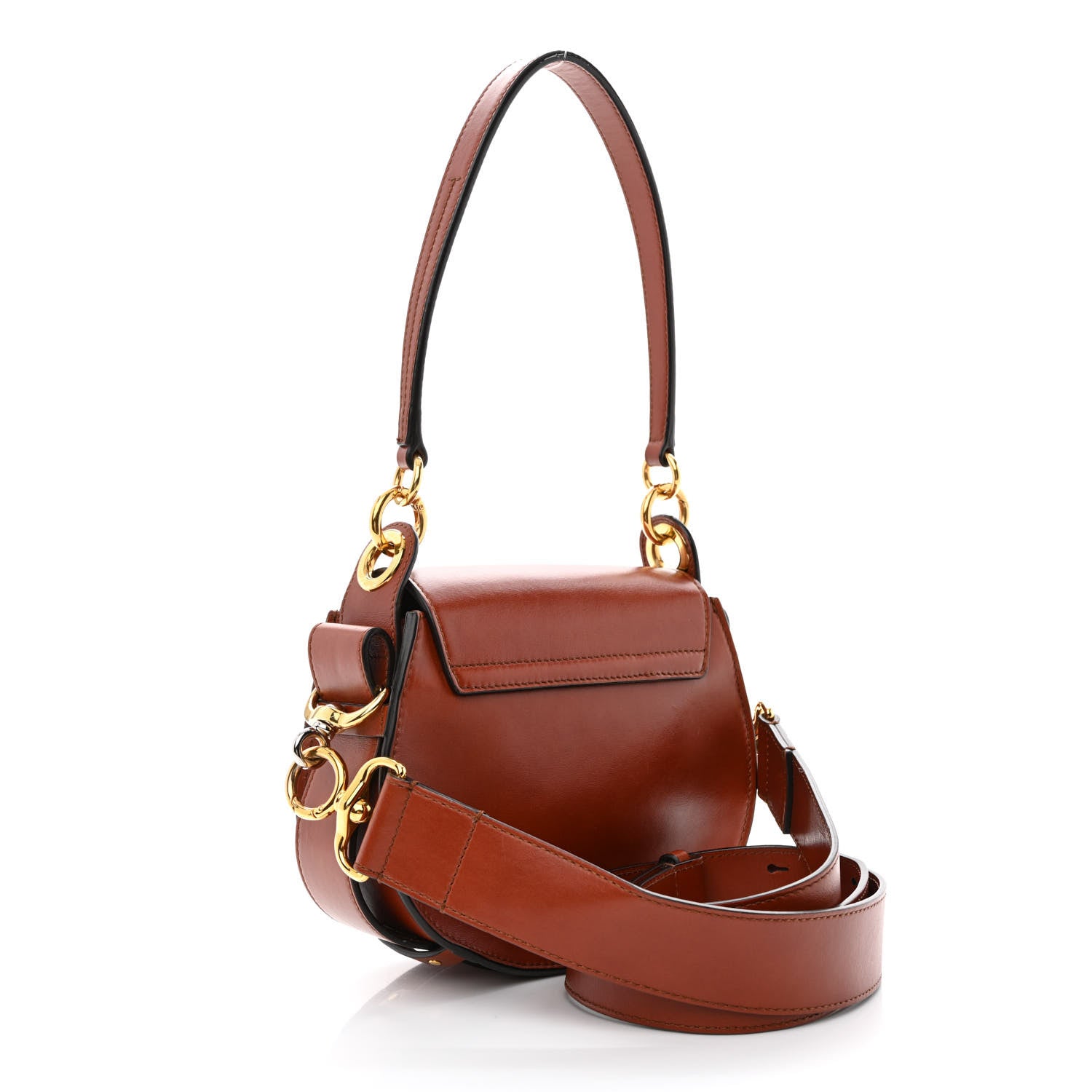 Chloe Calfskin Small Tess Bag Sepia Brown 3 of 19