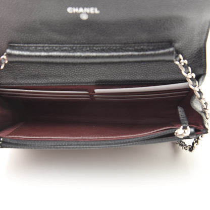 Chanel Caviar Quilted Wallet On Chain WOC Black 5 of 12