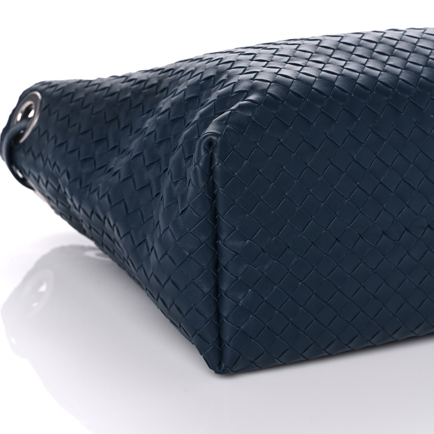 Bottega Veneta Nappa Intrecciato Bella Tote Navy 1044633