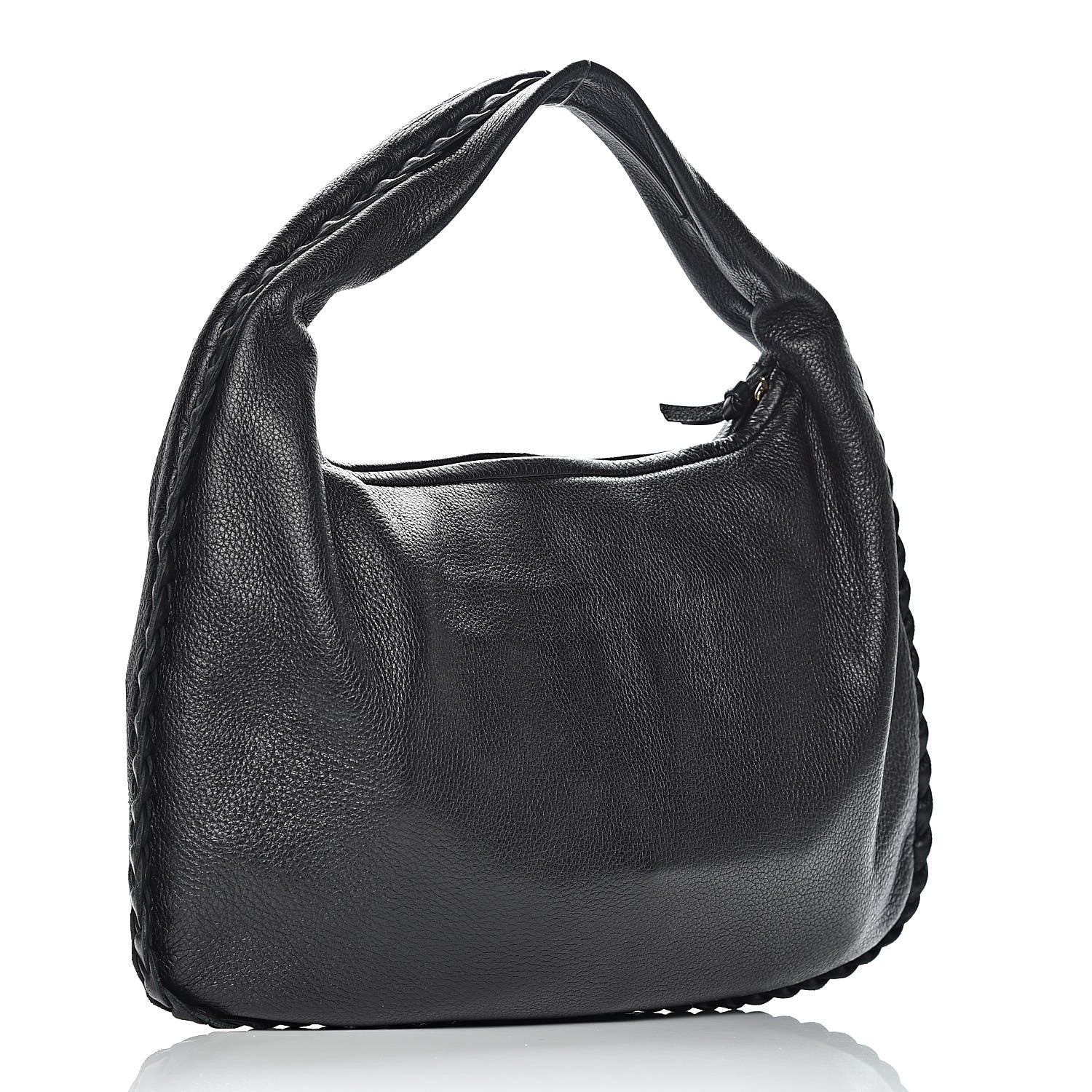 Bottega Veneta Cervo Braided Small Veneta Hobo Black 3 of 9
