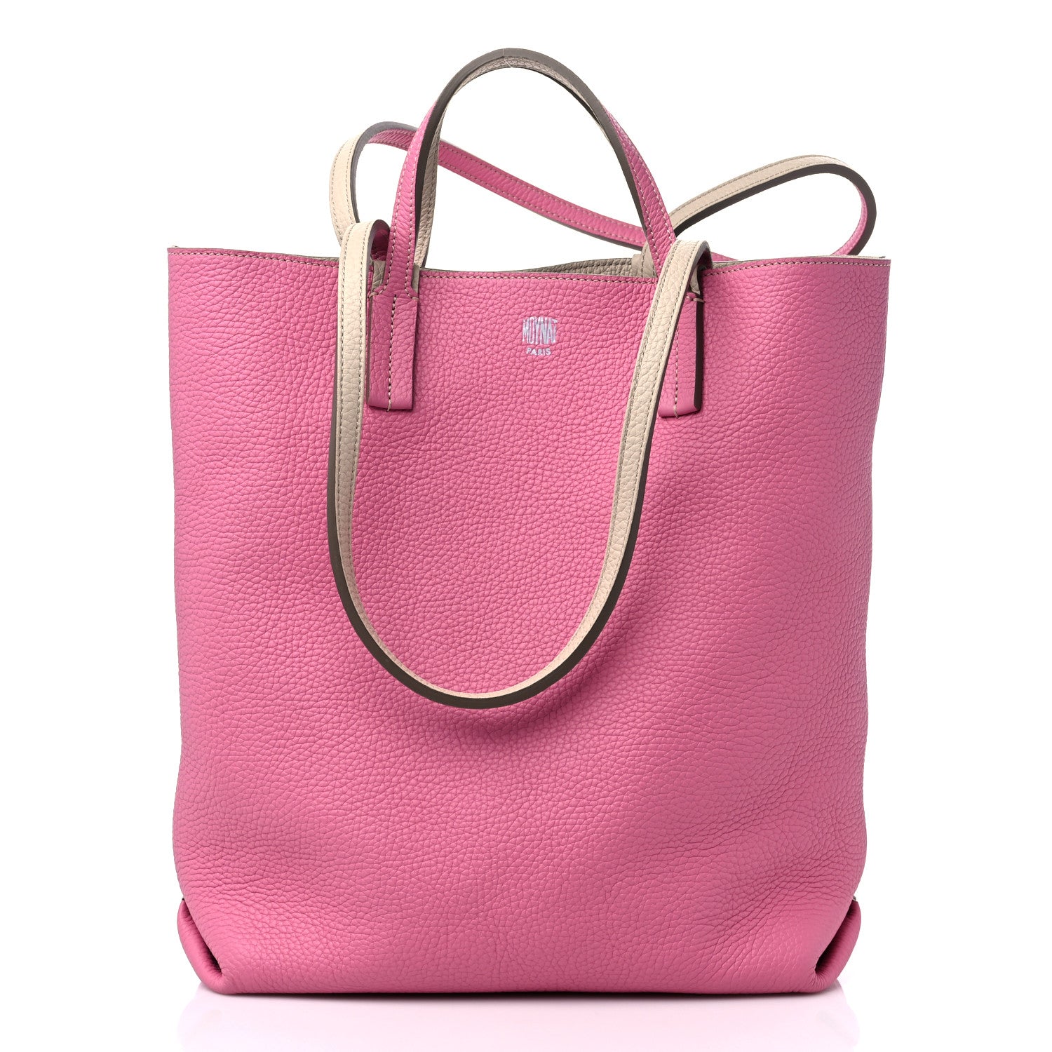Moynat Taurillon Blush Calfskin Quattro Reversible Tote TPM Tourterelle Hot Pink 11 of 15