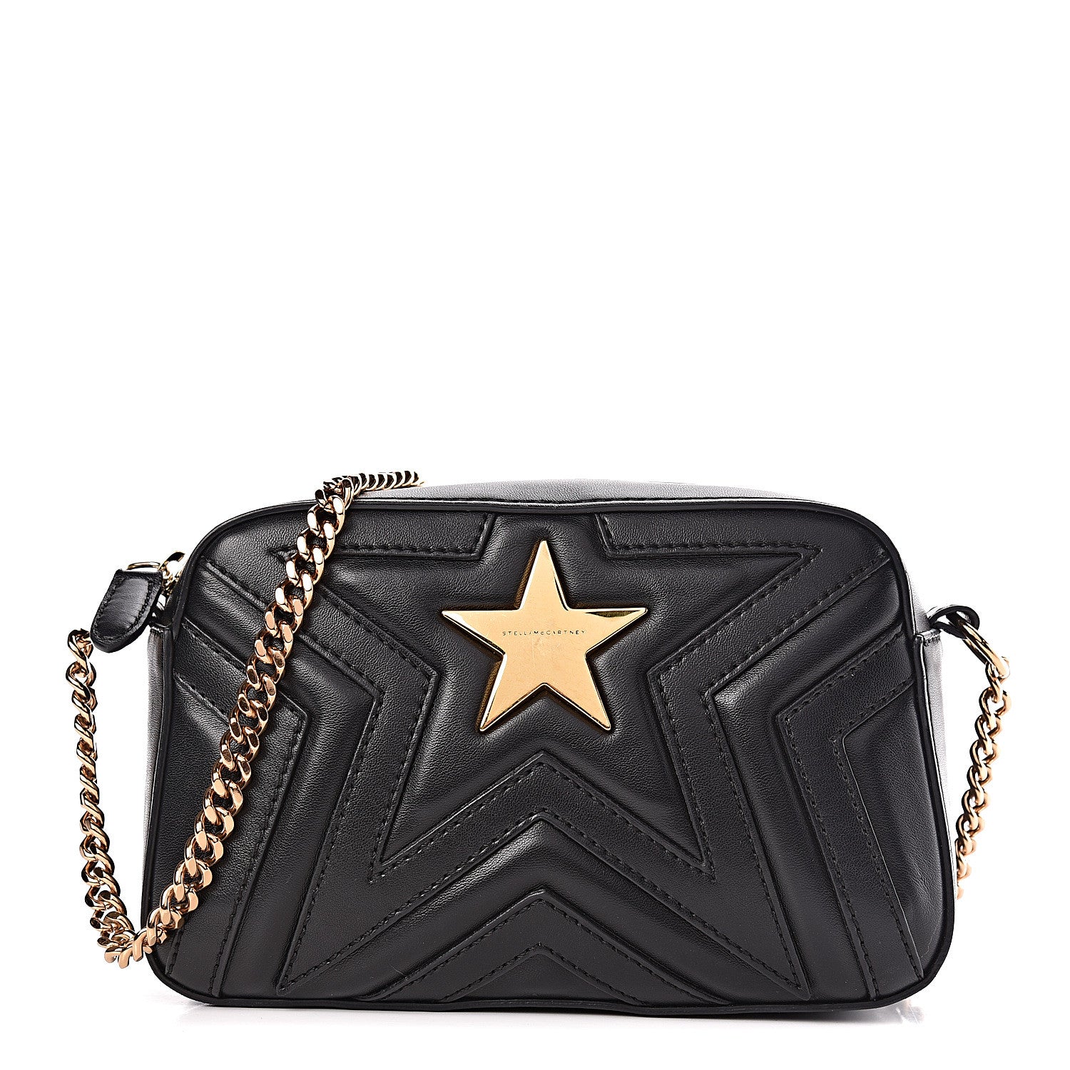 Stella McCartney Eco Alter Nappa Star Patch Shoulder Bag Black 1 of 7