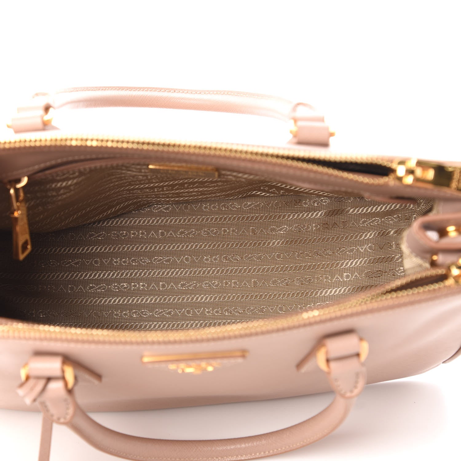 Prada Saffiano Small Galleria Double Zip Tote Cammeo 5 of 9