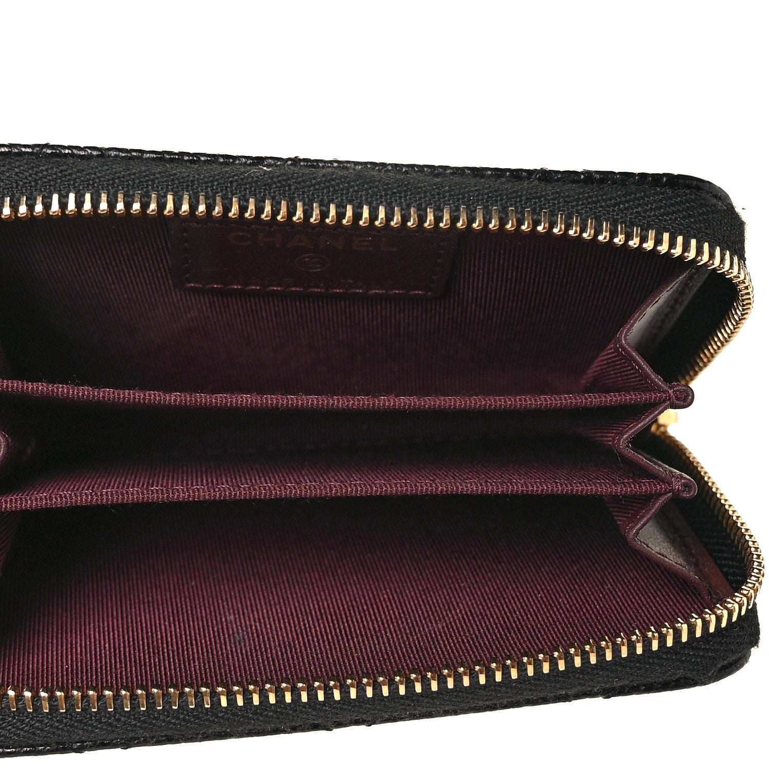 Chanel Caviar Quilted Zip Coin Purse Black 5 of 9