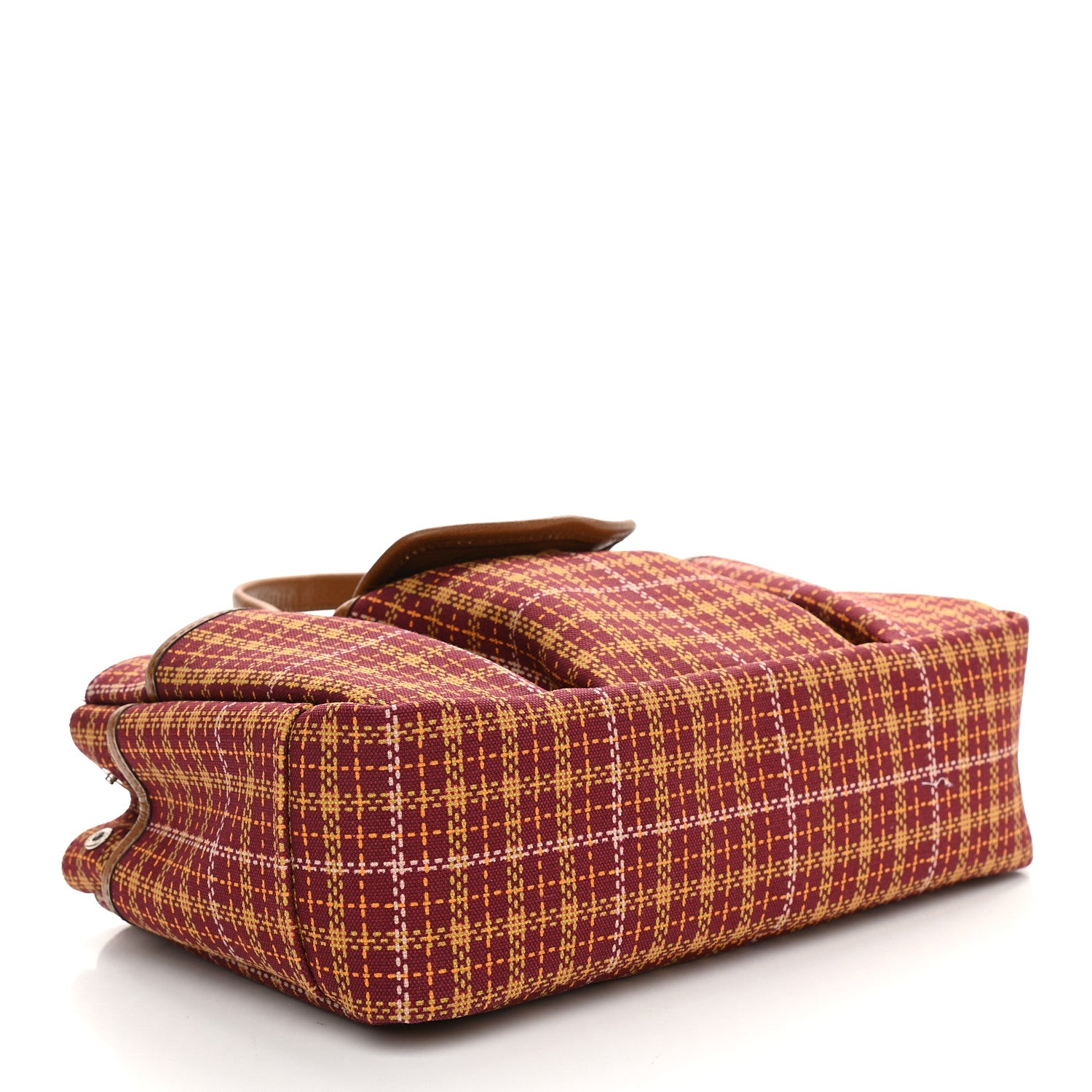 Gucci Canvas Plaid Childrens Tote Red 4 of 9