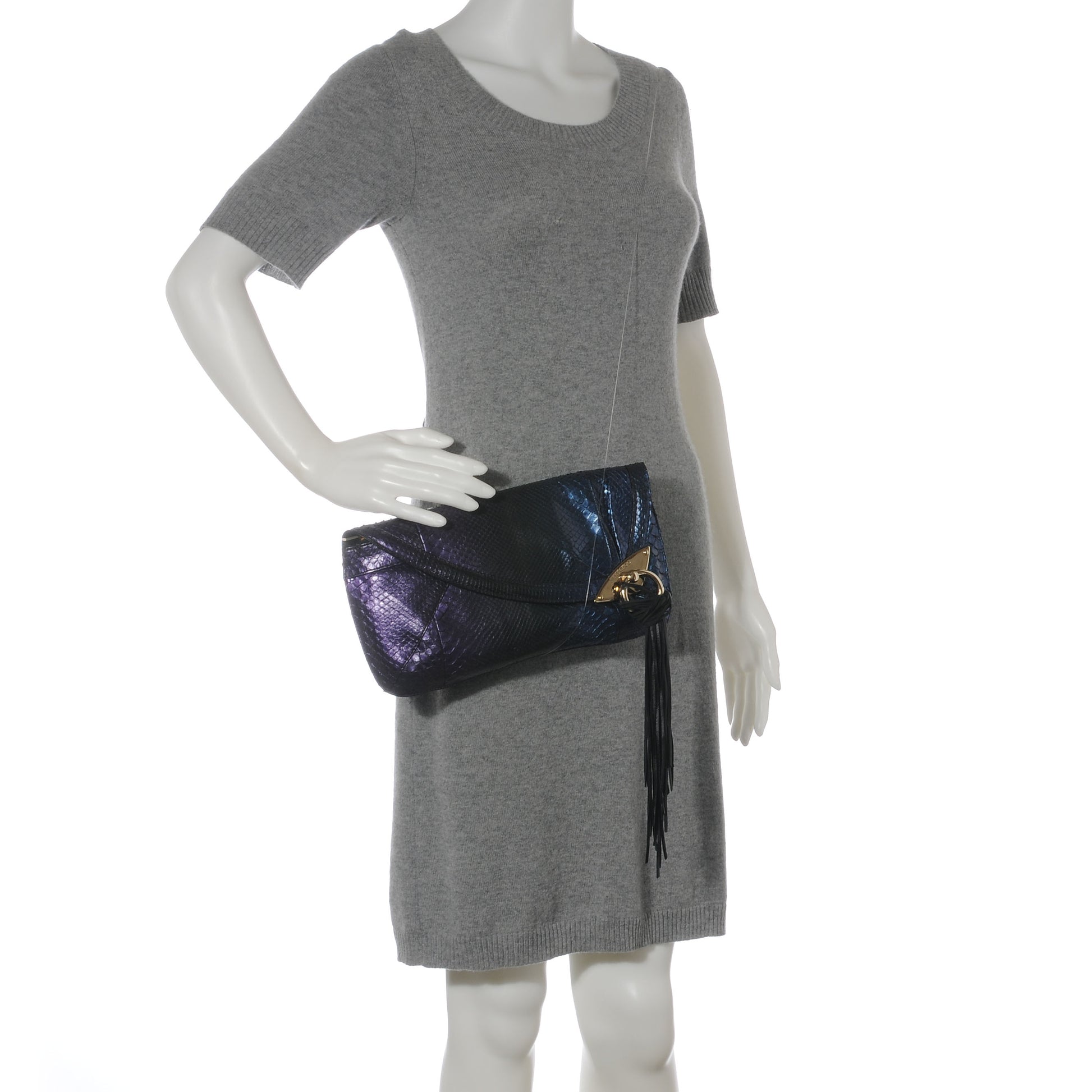 Jimmy Choo Metallic Fish Carissa Clutch 2 of 7