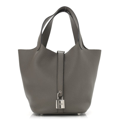 Hermes Taurillon Clemence Picotin Lock 18 PM Etain 1 of 15