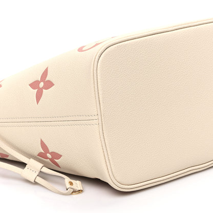 Louis Vuitton Empreinte Monogram Giant Neverfull MM Creme Rose Trianon 9 of 10