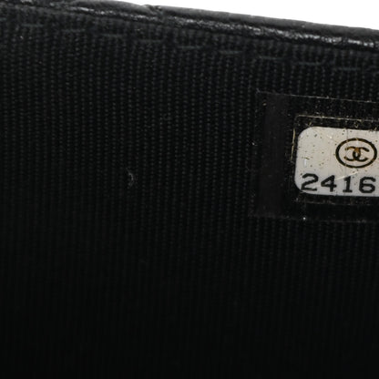 Chanel Crumpled Calfskin Quilted Wallet On Chain WOC So Black 7 of 12