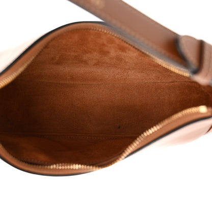 Celine Smooth Calfskin Triomphe Embroidered Ava Shoulder Bag Tan 5 of 12