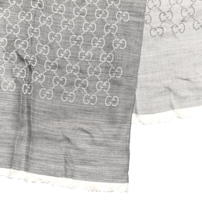 Gucci Wool Silk GG Monogram GGNat Scarf Lead 3 of 4