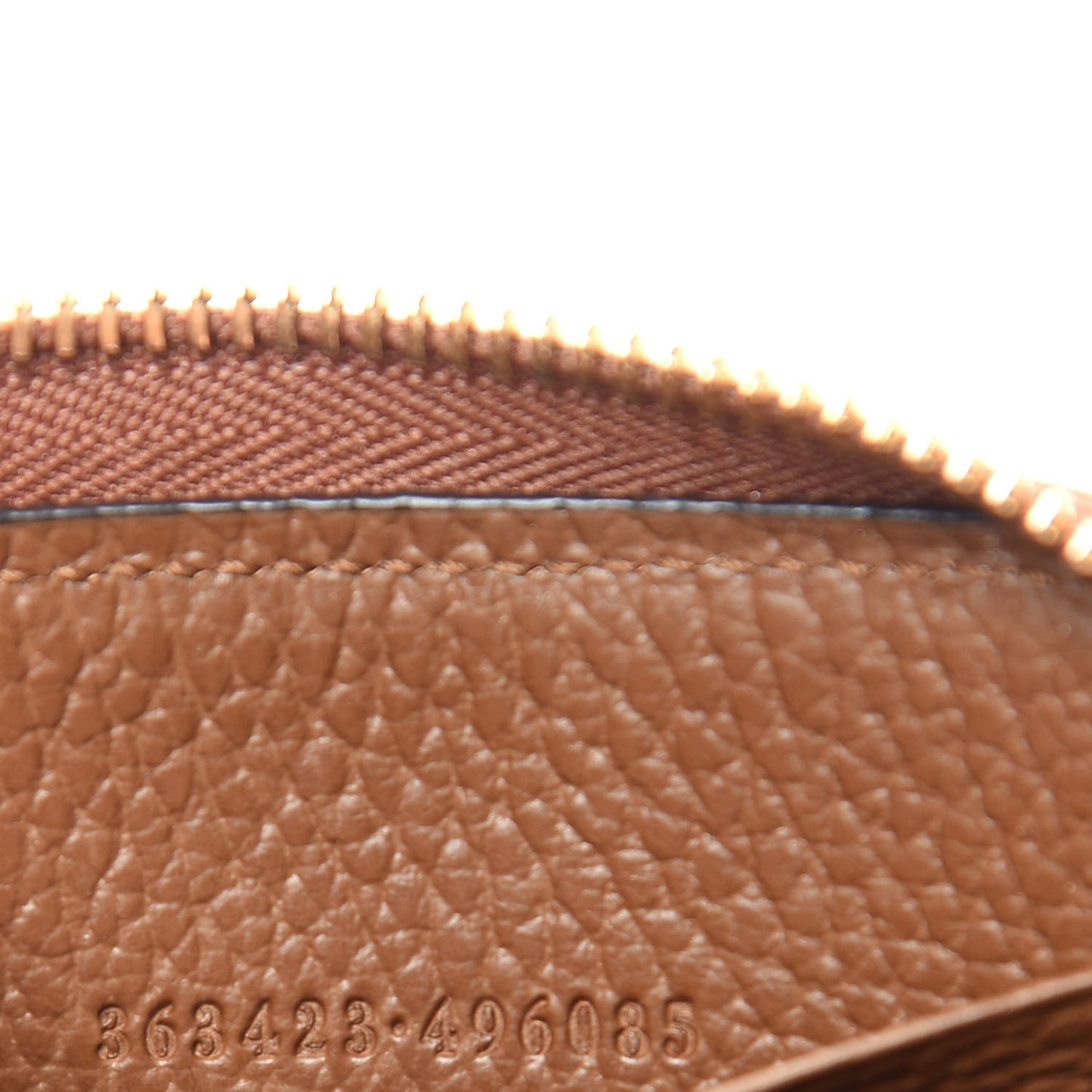 Monogram Dollar Calfskin Zip Around Wallet Beige Ebony Tabacco