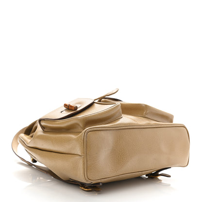 Gucci Calfskin Bamboo Backpack Beige 3 of 14