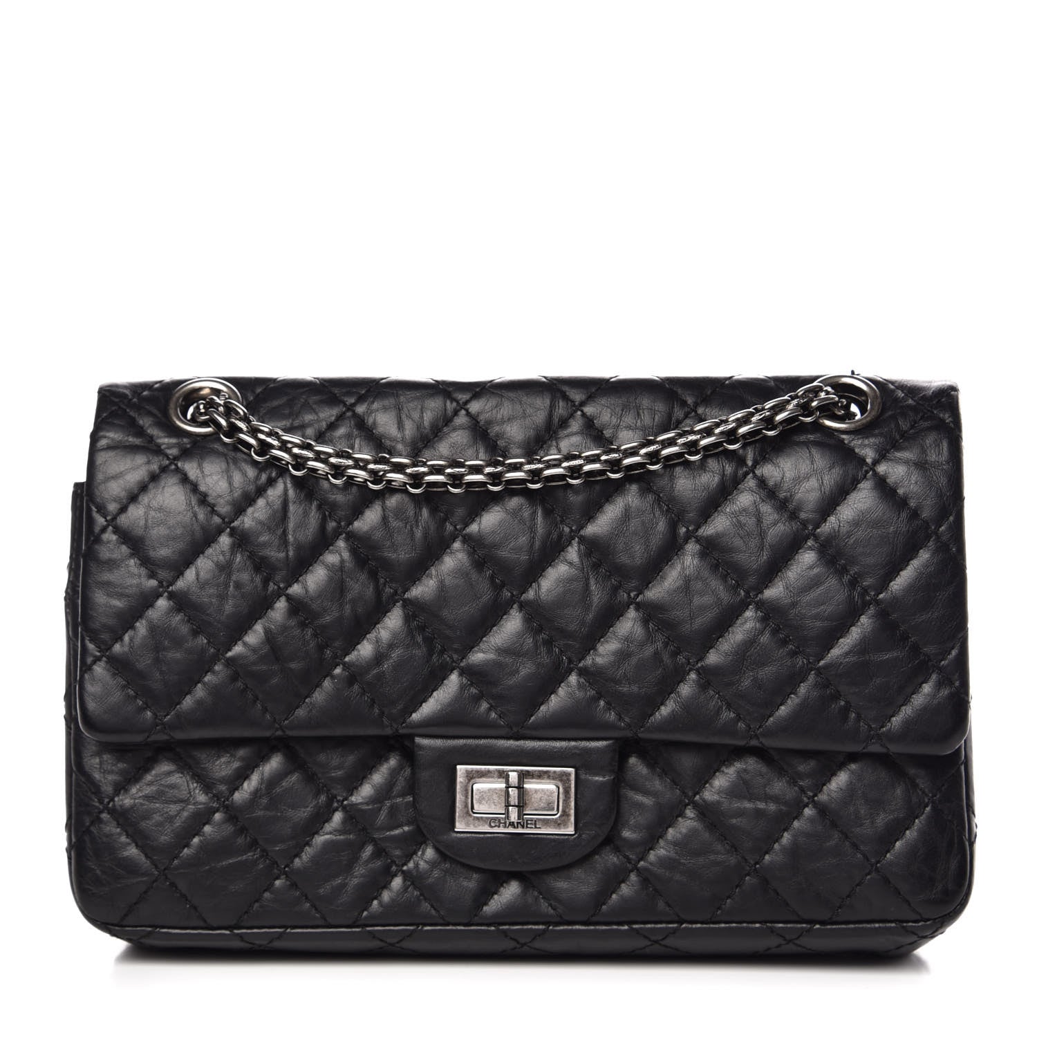 Chanel Aged Calfskin Quilted 2.55 Reissue 225 Flap Black 1 of 9