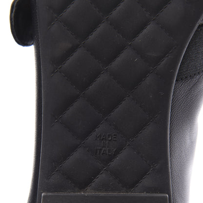 Chanel Lambskin Grosgrain Pearl Cap Toe Ballerina Flats 35 Black 9 of 11