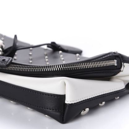 Alexander McQueen Calfskin Studded Padlock Skull Clutch Black 7 of 13