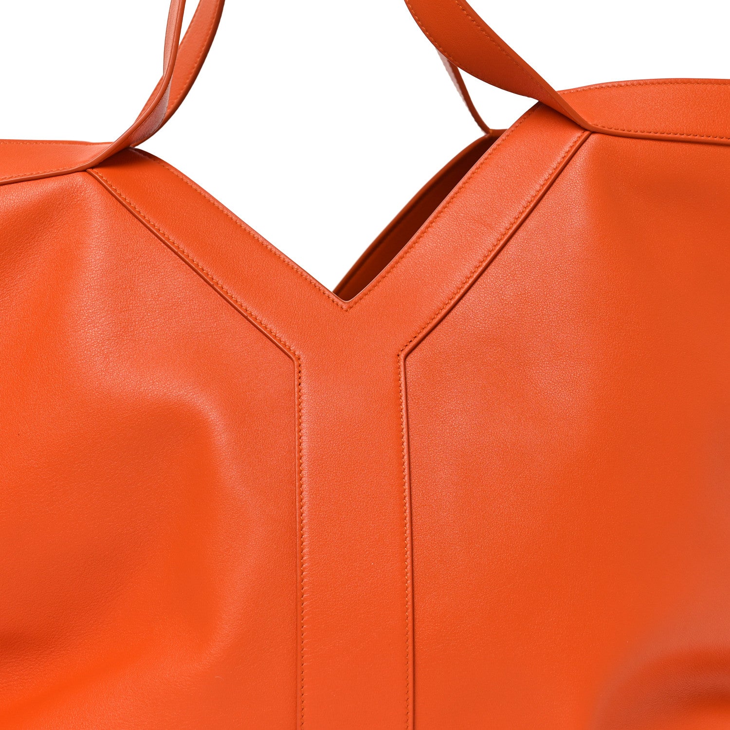Saint Laurent Calfskin Y Tote Mandarin Glow Mandarin Glow 8 of 10