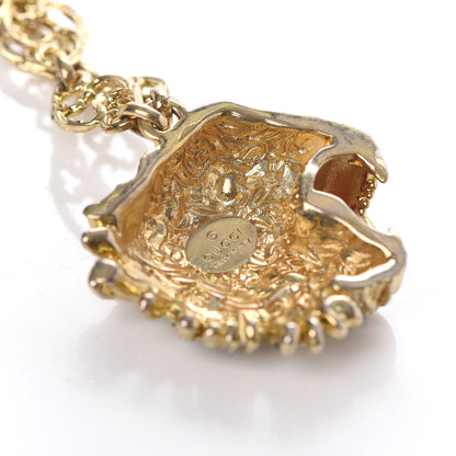 Gucci Metal Enamel Roaring Tiger Pendant Necklace Gold 6 of 6