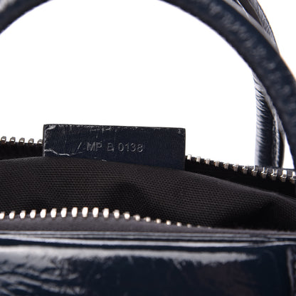 Givenchy Crinkled Patent Deerskin Small Antigona Deep Blue 9 of 10