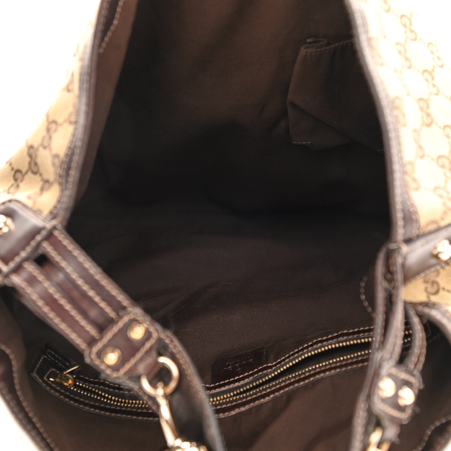 Gucci Monogram Large Wave Hobo Dark Brown 5 of 13