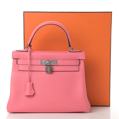 Hermes Taurillon Clemence Kelly Retourne 28 Rose Azalee 11 of 11