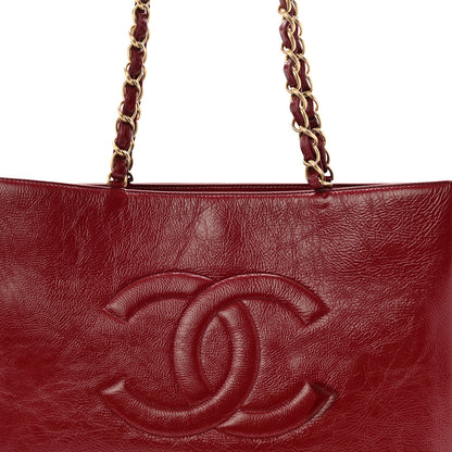 Chanel Shiny Aged Calfskin Shopping Bag Red 8 of 15