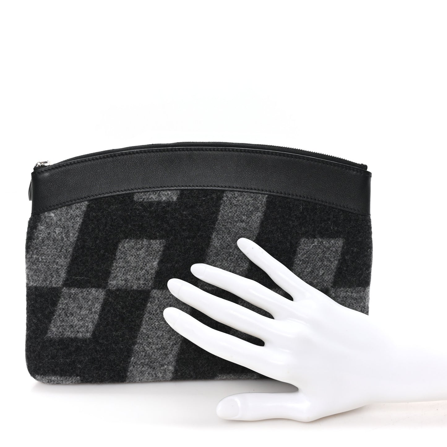 Cashmere Sac Bazar Pouch PM Black Grey