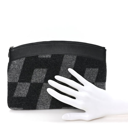 Hermes Cashmere Sac Bazar Pouch PM Black Grey 2 of 6
