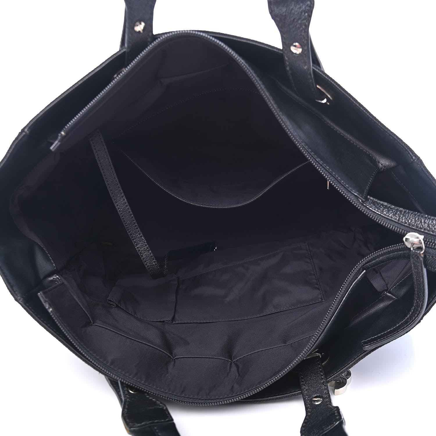 Chanel Coated Canvas Quilted Large Paris Biarritz Tote Black 4 of 6