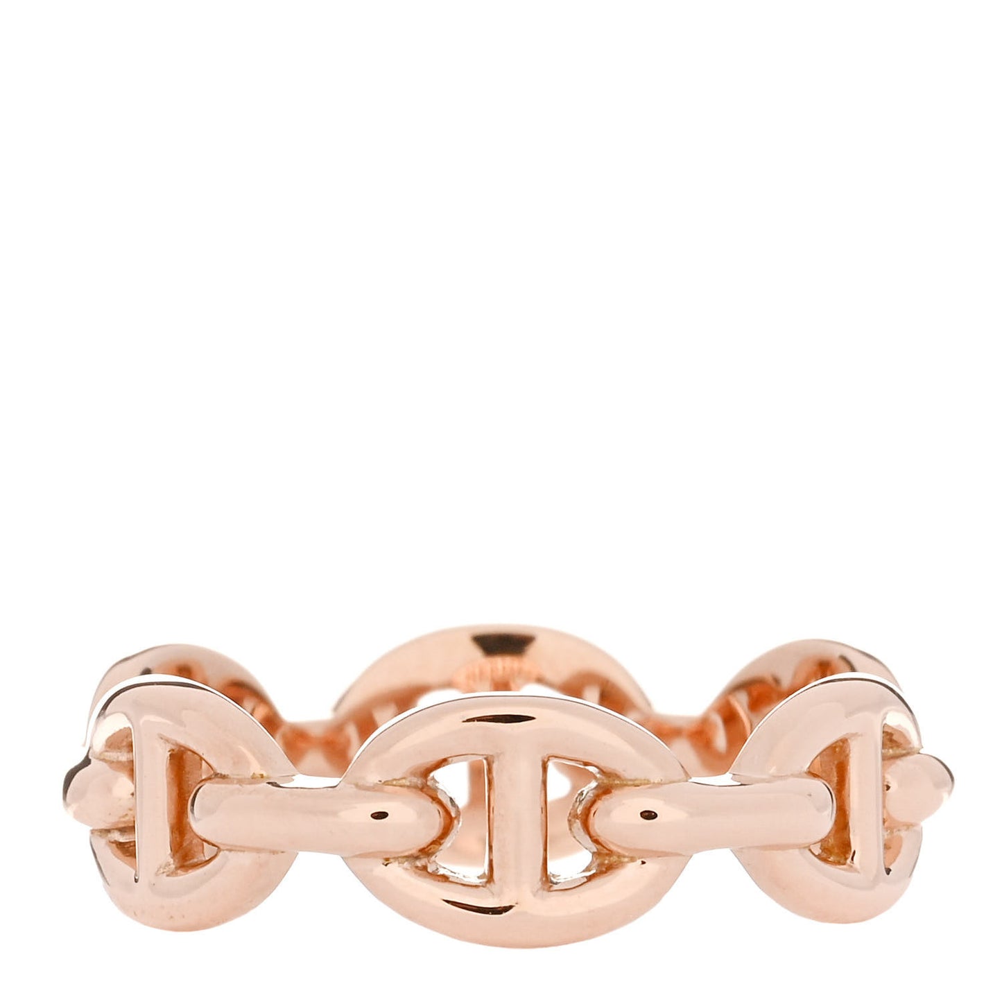 18K Rose Gold PM Chaine d'Ancre Enchainee Ring 53 6.5