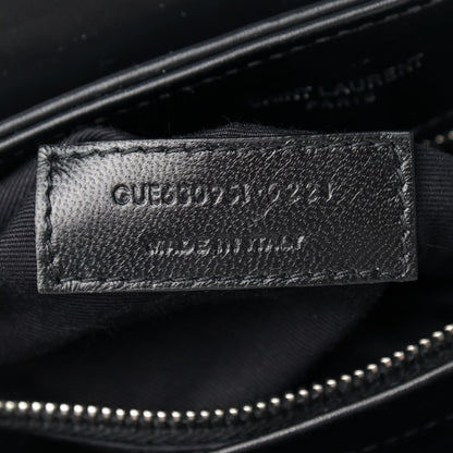 Saint Laurent Calfskin Y Quilted Monogram Toy Loulou Crossbody Bag Black 6 of 12