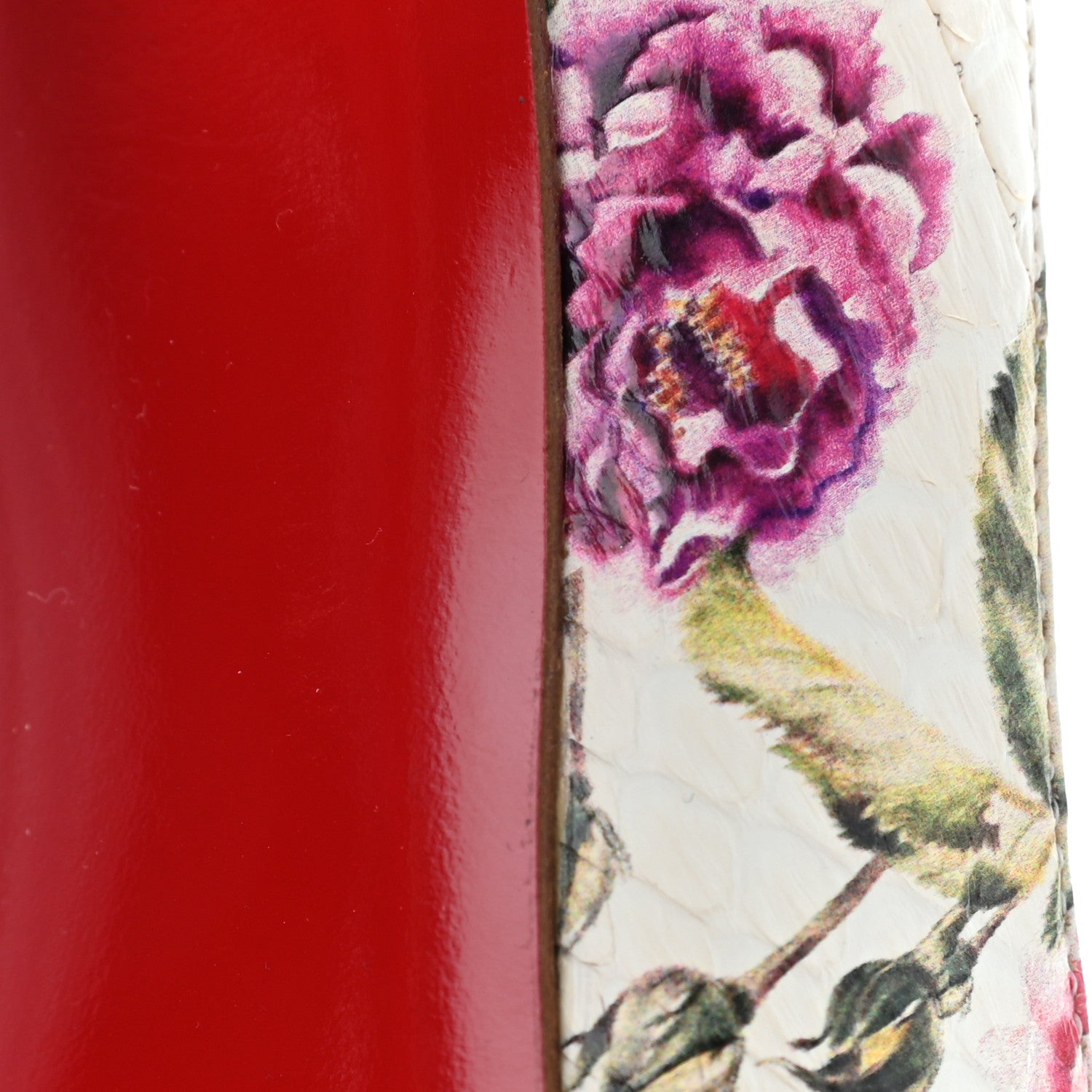 Christian Louboutin Watersnake Fiori Fetish Peep 150 Pumps 38.5 Latte Pompadour 9 of 12