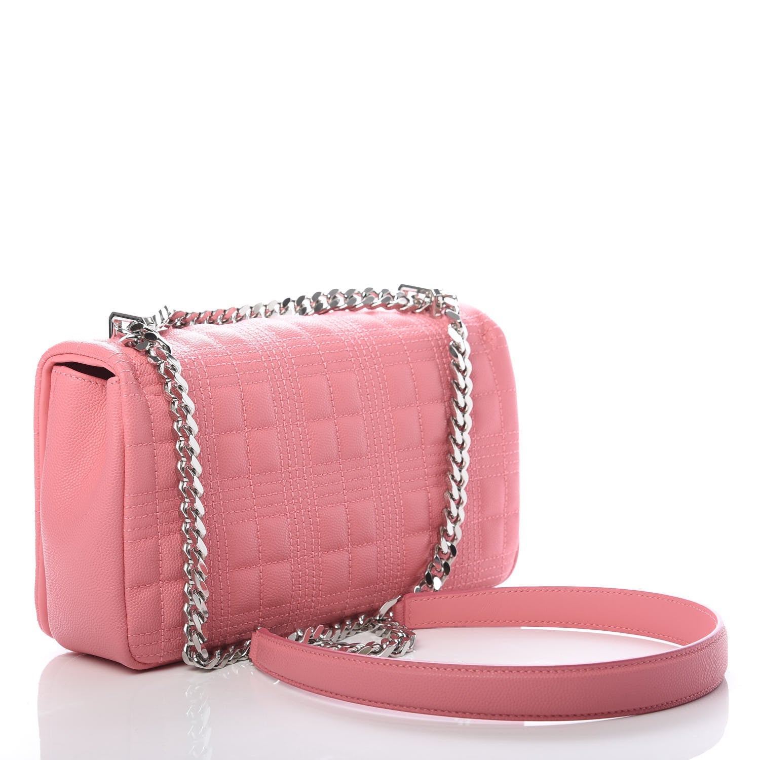 Burberry Lambskin Quilted Small Lola Bag Candy Floss 2 of 10