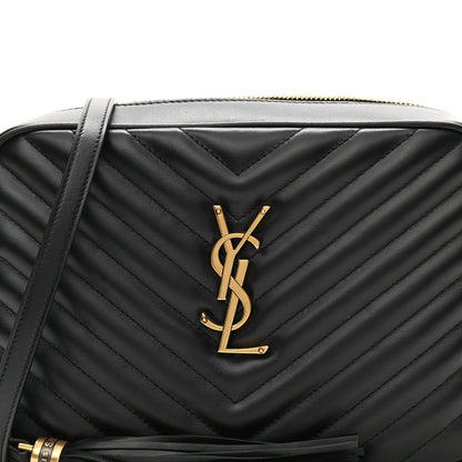 Saint Laurent Calfskin Matelasse Monogram Lou Camera Bag Black 8 of 10
