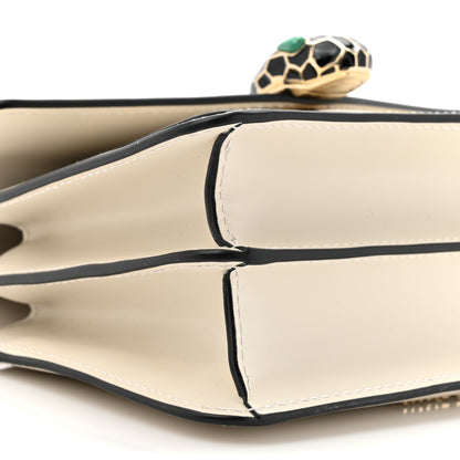 Bulgari Calfskin Serpenti Forever Small Crossbody Bag White Agate 9 of 11