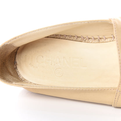 Chanel Lambskin CC Espadrilles 36 Beige Black 7 of 8