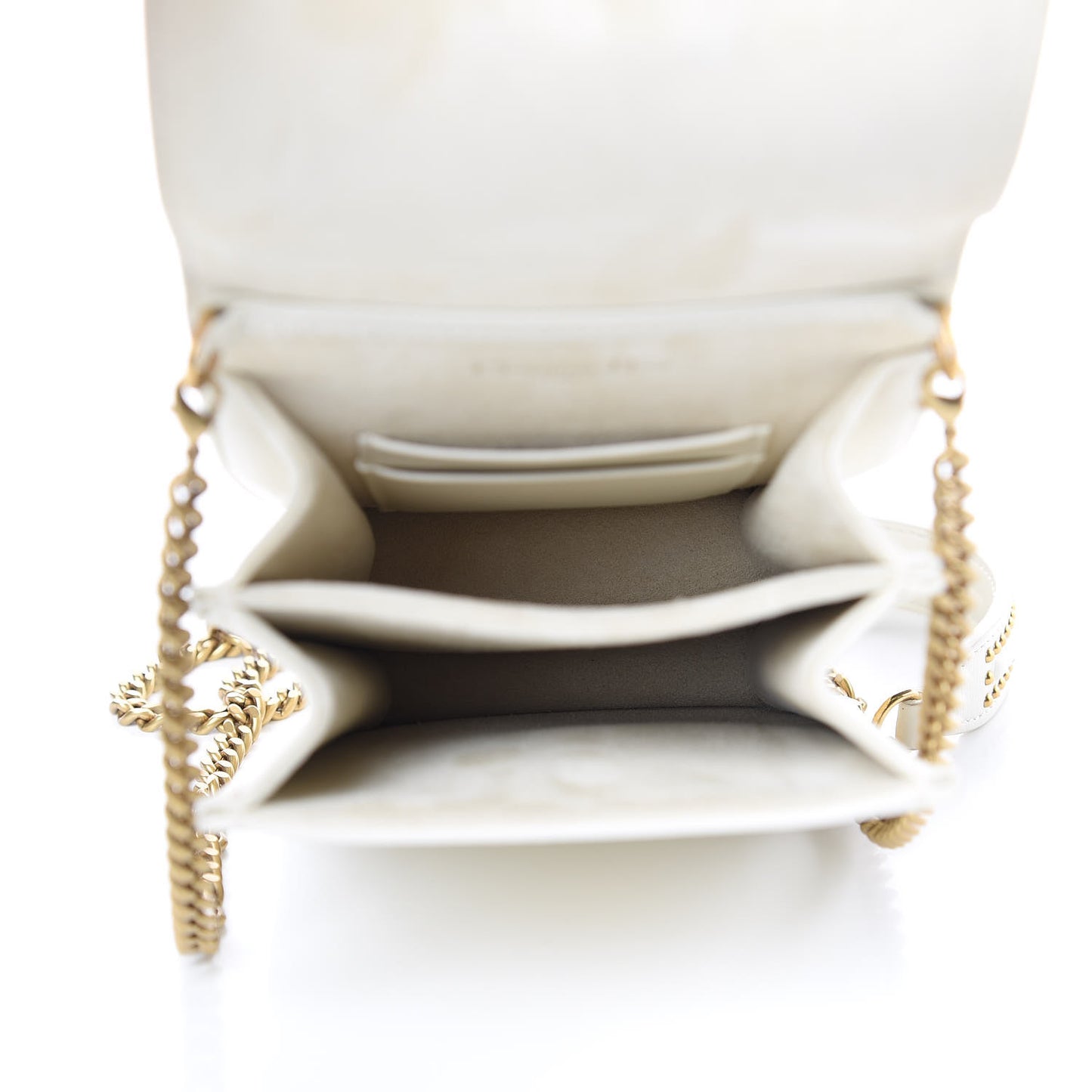 Lambskin Studded Vertical Diorama White