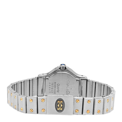 Cartier Stainless Steel 18K Yellow Gold 25mm Santos Octagon Quartz Watch 3 of 4